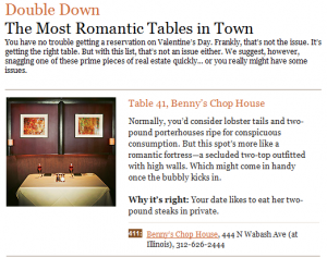 Bennys Chop House on Urban Daddy